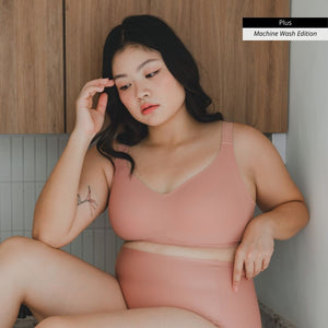 Forme+ V-plunge Wireless Seamless Bra (Machine Wash Edition) in Rosy Peach