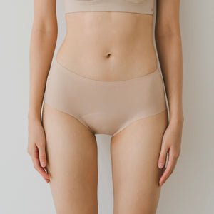 [ARRIVING 10.25] No-Camel-Toe SmoothGuard Seamless Mid-Rise Cheekie in Buttery Milk Tea