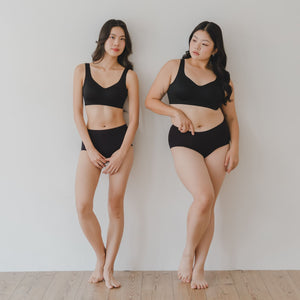[ARRIVING 10.25] Hey Period! Overnight Seamless Mid-Rise Cheekie in Buttery Black