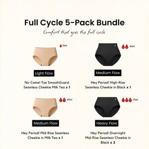 [ARRIVING 10.25] Hey Period! Full Flow 5-Pack