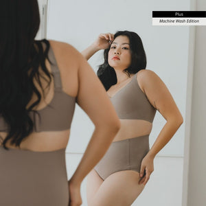 Forme+ V-plunge Wireless Seamless Bra (Machine Wash Edition) in Storm Mocha
