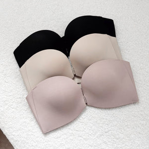 [PRE-ORDER] 365 Front Clasps Anti-Slip Seamless Strapless Wireless Bra in Creamy Sakura (Est. Arrival 2.7)