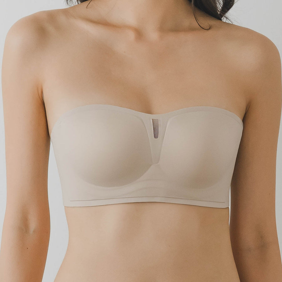 air-ee Seamless Anti-slip Strapless Bra in Almond Nude (Machine Wash Edition)