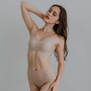 [ARRIVING 10.25] Hey Period! Seamless High-Rise Cheekie in Buttery Milk Tea