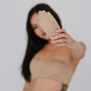 Full Scoop! Seamless Lightly-lined Anti-slip Strapless Wireless Bra in Biscotti Nude